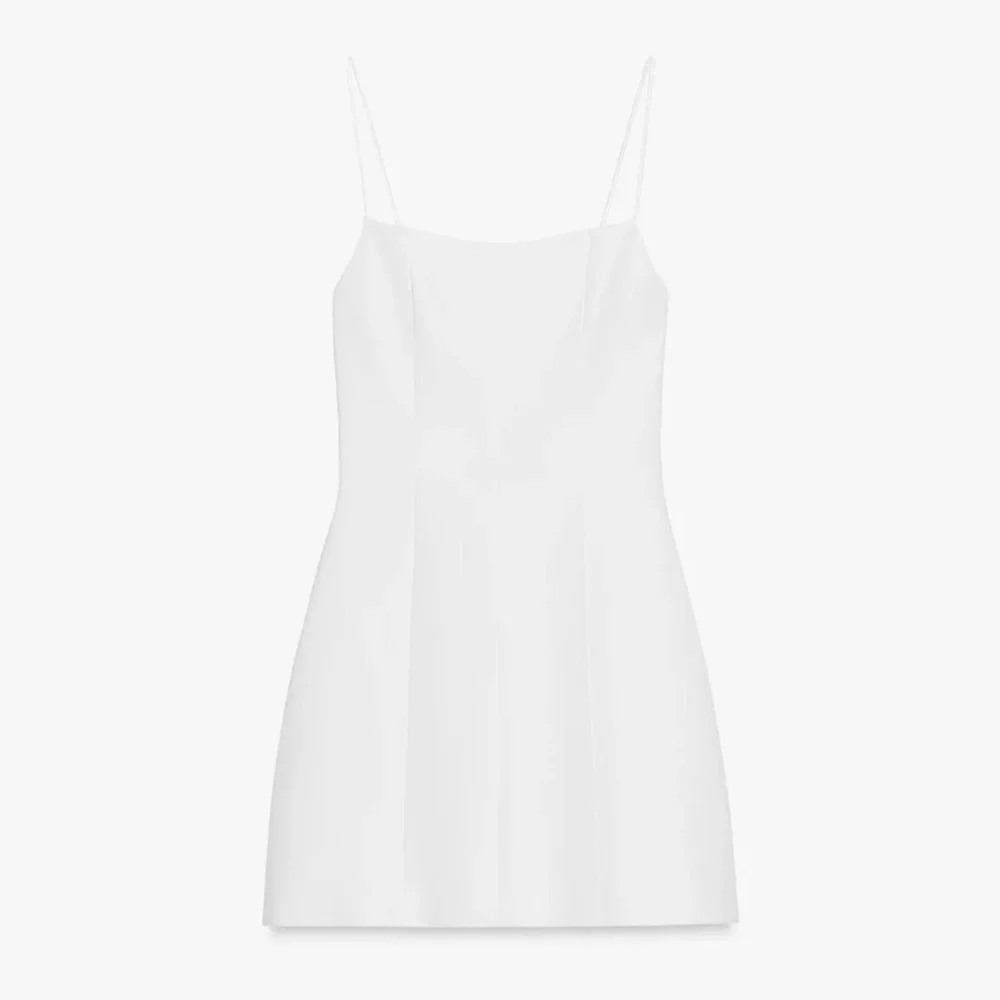 Zara White Bow Mini Dress - Picture 3 of 8